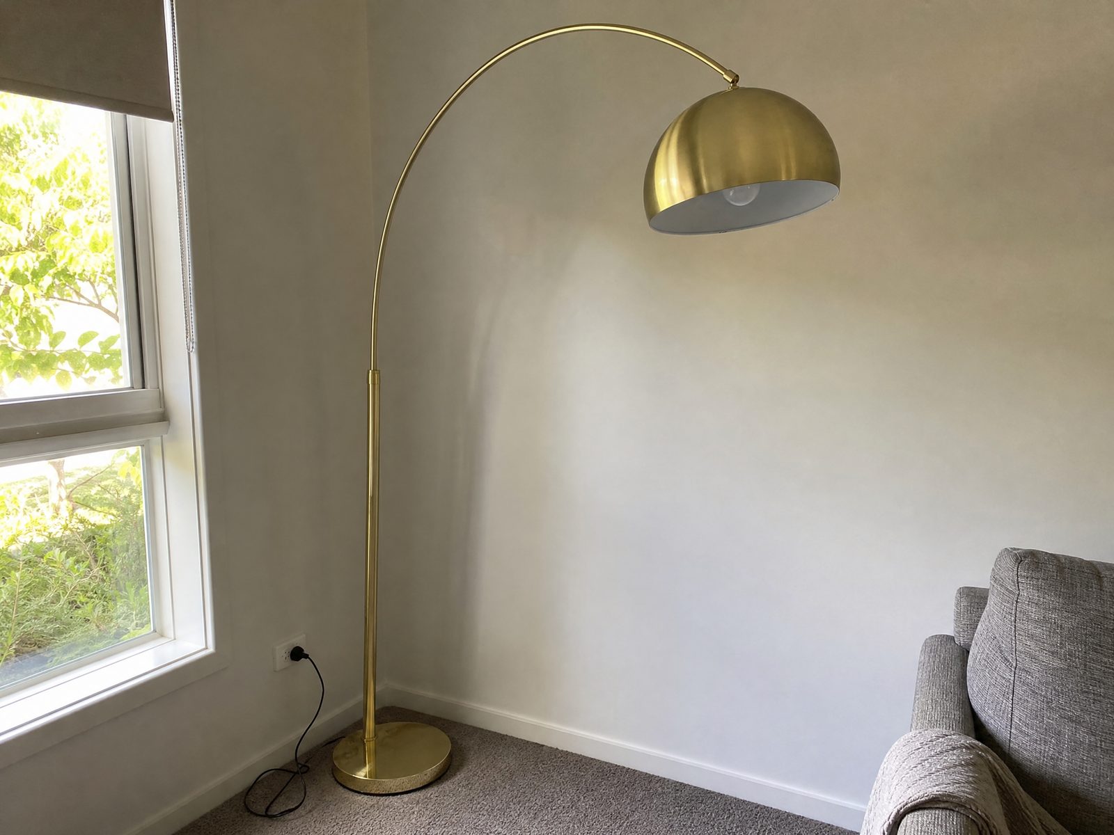 Floor lamp, brass finish